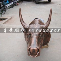 玻璃鋼牛頭，玻璃鋼仿銅牛頭