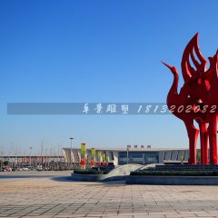 不銹鋼仙鶴雕塑，抽象仙鶴雕塑
