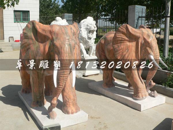 石雕大象，石頭大象雕塑