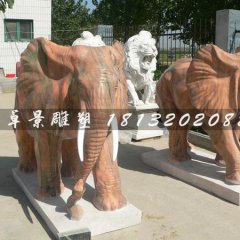 石雕大象，石頭大象雕塑