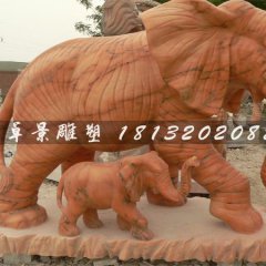 石頭大象，石雕大象，石雕母子象