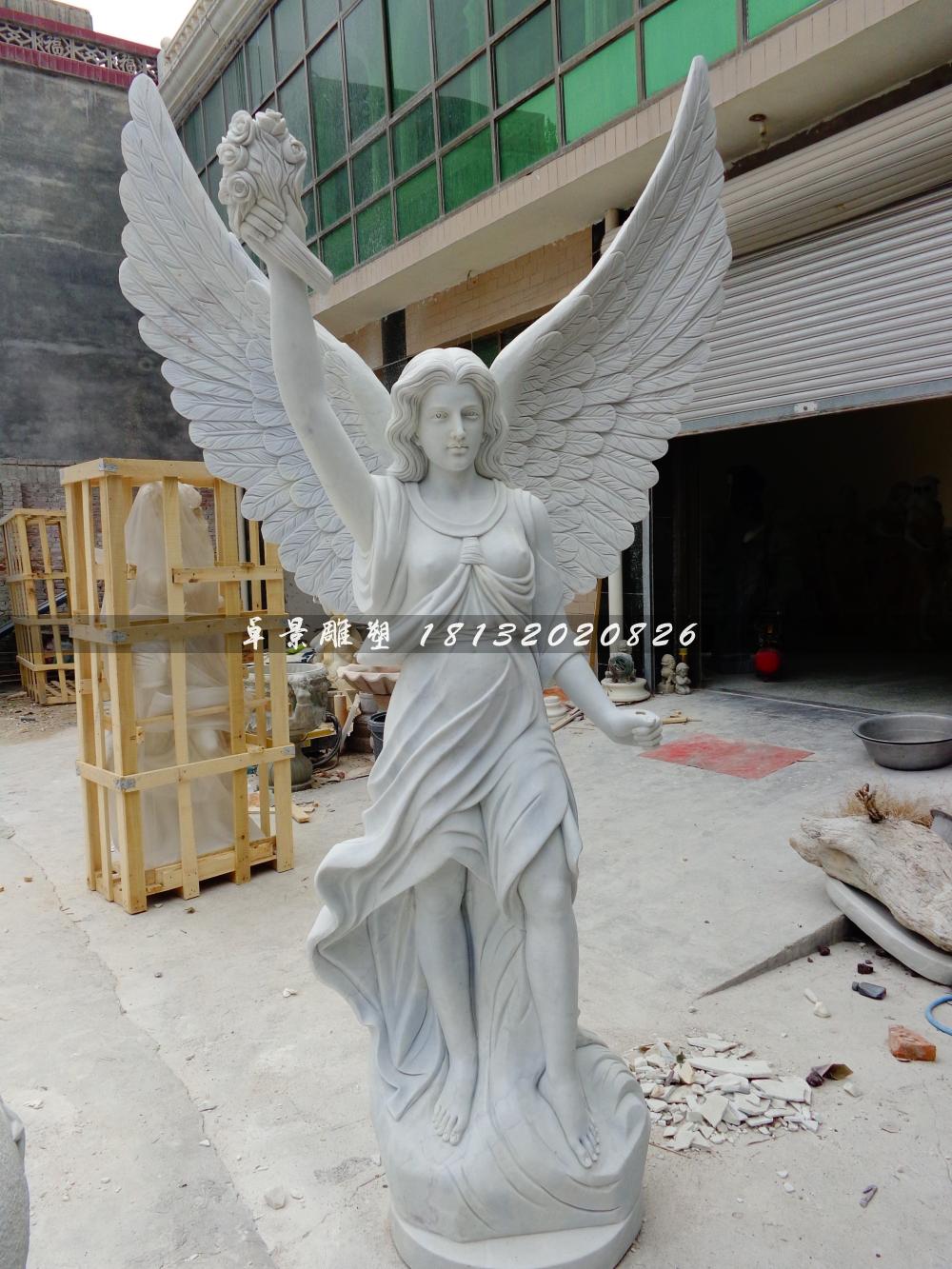 石頭女神雕塑，石雕女生雕塑