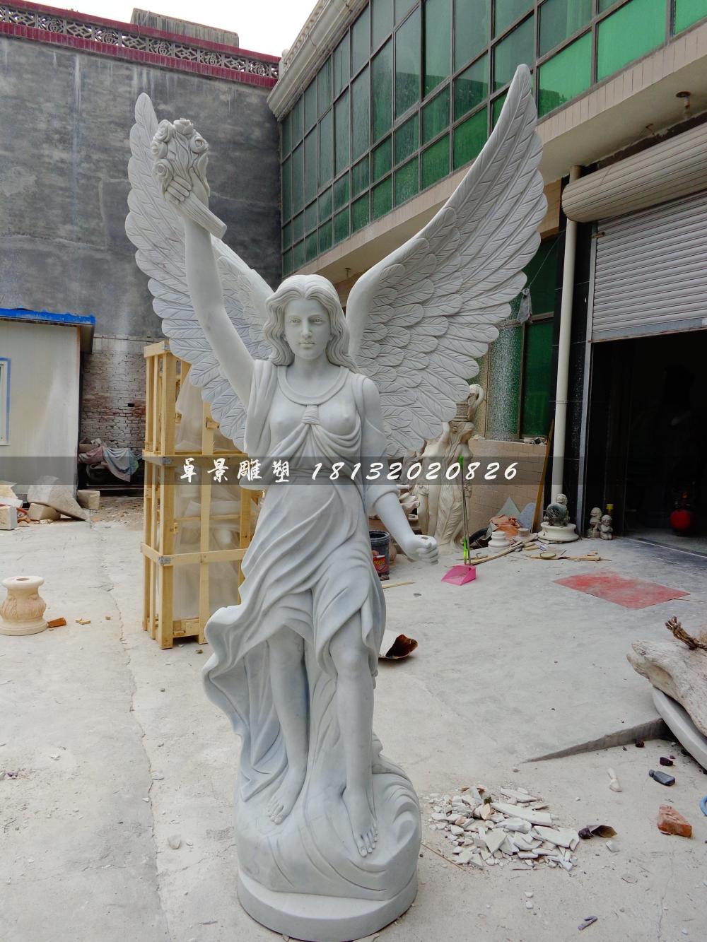 石頭女神雕塑，石雕女生雕塑