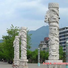 廣場石頭柱子，廣場石雕龍柱