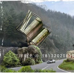 不銹鋼竹簡雕塑，不銹鋼地方雕塑