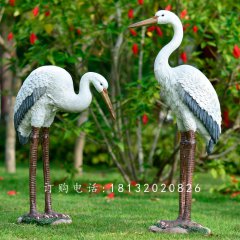玻璃鋼仙鶴，玻璃鋼仿真仙鶴雕塑