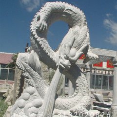 景觀石雕龍，大理石龍雕塑