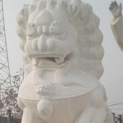 漢白玉獅子雕塑，漢白玉北京獅子