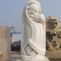 母子情石雕，公園抽象人物石雕