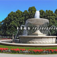 噴泉石雕，公園歐式噴泉