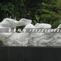 風(fēng)之夢石雕，抽象女人石雕