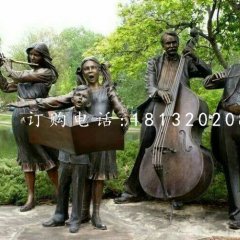 演奏銅雕，公園景觀銅雕