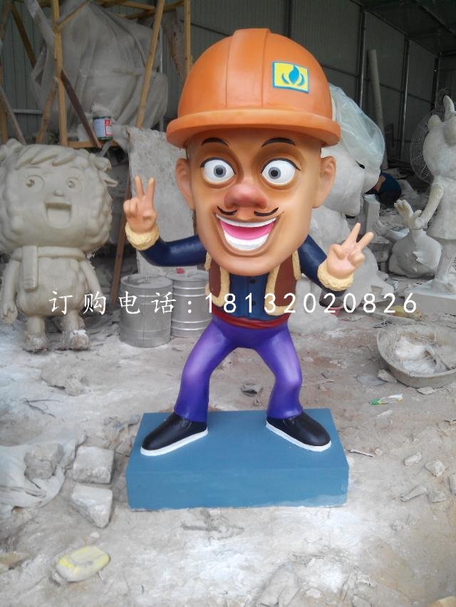 光頭強(qiáng)雕塑，玻璃鋼動(dòng)畫人物 (1)