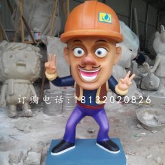 光頭強(qiáng)雕塑，玻璃鋼動(dòng)畫人物