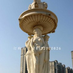 西方人物石噴泉，廣場景觀石雕