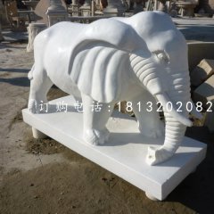 動(dòng)物石雕，廣場(chǎng)漢白玉大象石雕