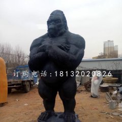 站立的大猩猩雕塑，玻璃鋼動(dòng)物