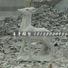 小鹿石雕，青石小鹿石雕