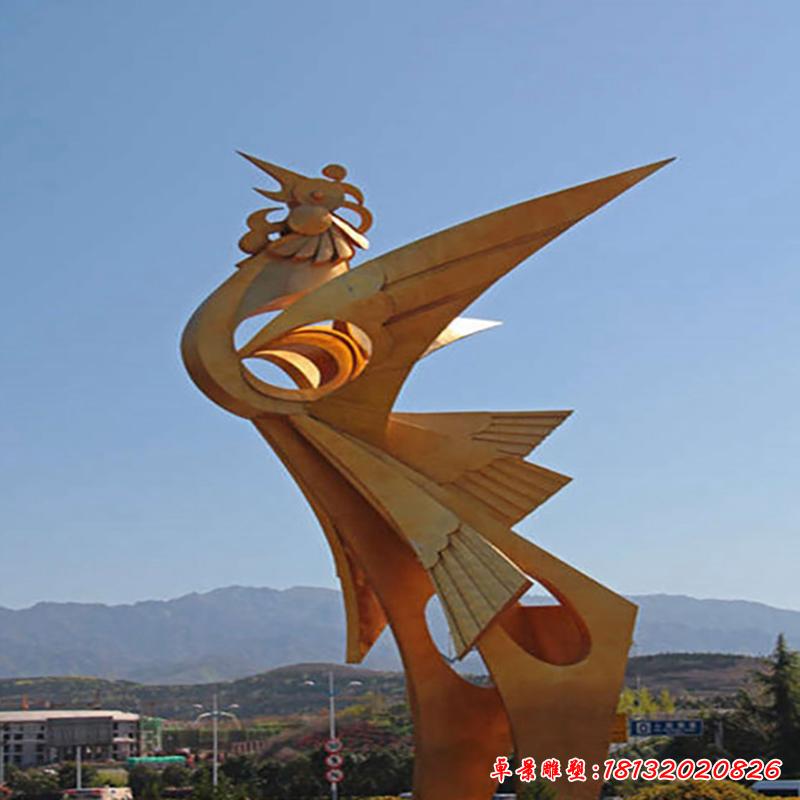 不銹鋼翱翔天空  公園動(dòng)物擺件