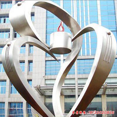 不銹鋼醫(yī)院愛(ài)心標(biāo)志雕塑