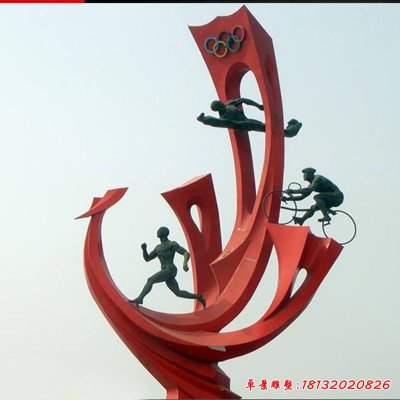 不銹鋼海浪奧運(yùn)雕塑